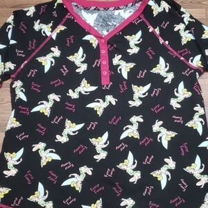 Disney Tinkerbell Sleepwear Top size large